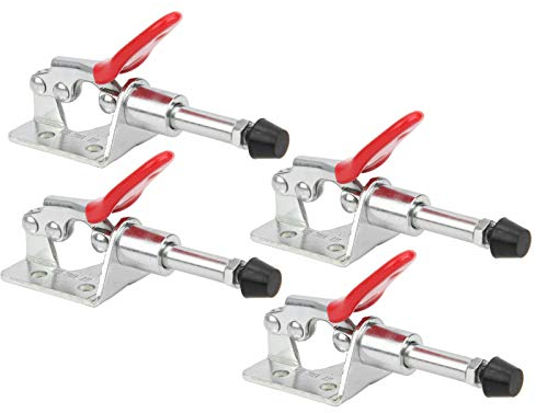 4-teilige Kippklemme, Feste Verriegelungslast 45 kg Push-Pull-Schnellspanner-Handwerkzeug GH-301AM für mechanische Arbeiten, Holzbearbeitung, Schweißen, Formenbau, elektronische Montage usw.