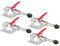 4-teilige Kippklemme, Feste Verriegelungslast 45 kg Push-Pull-Schnellspanner-Handwerkzeug GH-301AM für mechanische Arbeiten, Holzbearbeitung, Schweißen, Formenbau, elektronische Montage usw.