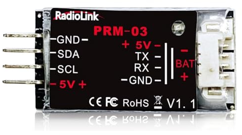 Radiolink PRM-03 Echtzeit-OSD-Telemetrie-Modul GPS RSSI Spannung (1S-12S) und mehr auf Fernsteuerung telemetrie, für AT9S Pro & AT10II, Minipix PIXHAWK APM FC mit Verbindungskabeln