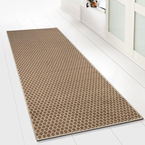 Floordirekt Teppichläufer Ennis 80 x 700 cm - Läufer für Küche, Flur & Wohnraum - Feinschlingen Teppich - rutschfest & antistatisch - Küchenläufer Flurteppich Flurläufer