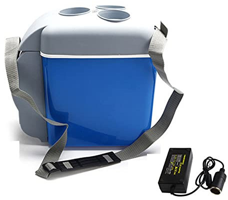 JMSL Camping Kühlschrank-7.5L Kühlbox mit Wärmefunktion-Tragbarer Autokühlschrank- Mini-Kühlschränke für Camping Caravan Car Van Truck,Blau,Household 220V