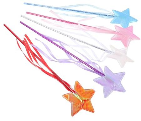 BESPORTBLE Stern Zauberstab Kinder Glitzer, 10STK Prinzessin Zauberstab Halloween Zauberstab Magische Zauberstäbe Halloween Geburtstagsfeier Dekoration