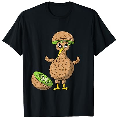 Kiwi-Vogel mit Kiwifrucht als Hut T-Shirt