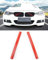 M-Sport V Spange Kühlergrill Einsätze Streifen Trim, für BMW F30 F20 F32 G30 320 328i 330 335 428 435 3/4 Serie Frontgrill Trim Streifen Abdeckung (Rot)