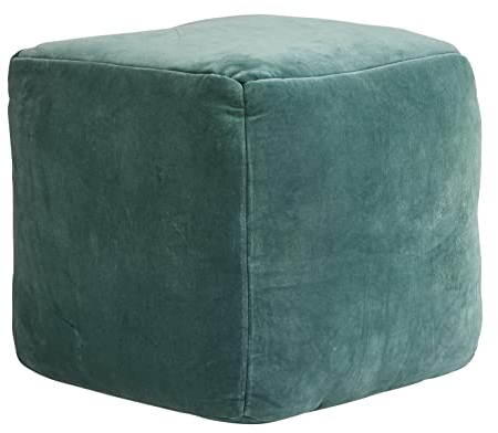 47th & Main Weicher Samt, Akzent-Pouf, Grün