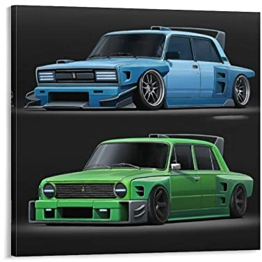Auto-Poster Lada 1600r Leinwand-Kunstposter und Wandkunst, Bild, modernes Familien-Schlafzimmer, Dekor-Poster, 70 x 70 cm