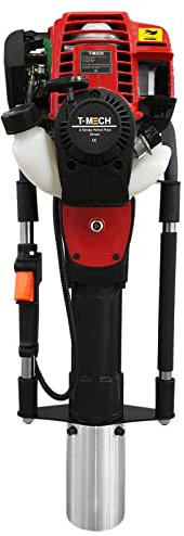 Post Driver Petrol 4-Stroke Fence Knocker Pile Jack Hammer Ramming Construction Picket Fencing Garden Thumping Gasoline Ram | with Carry Case