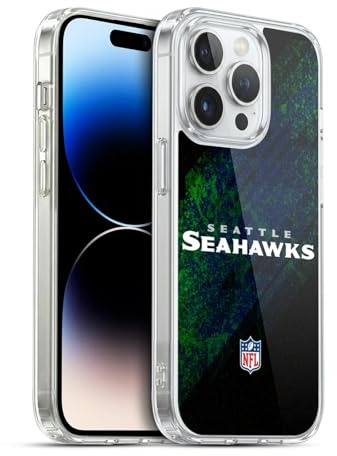 Head Case Designs Offizielle NFL Unschärfe Seattle Seahawks Logo Gelhülle [Militärischer Schutzgrad] Kompatibel Mit Apple iPhone 14 Pro Und Kompatibel Mit MagSafe
