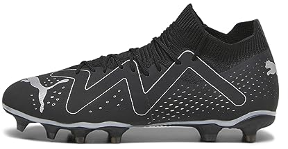 PUMA Herren Future Match Fg/Ag Fussballschuh, Schwarz Silber, 39 EU