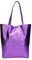 Borsa a Mano Shopper Donna in Pelle Dollaro Borse a Spalla (Viola)