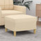 Tidyard Repose-Pied de Salon Repose-Pied en Tissu pour Canapé ou Fauteuil Inclinable Crème 60x50x41 cm