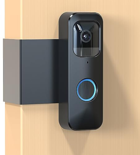 Blink Doorbell Mount, Anti-Theft Blink Video Doorbell Door Mount Bracket No Drilling, Not Block Doorbell Motion Sensor, Easy to Install, Fit for Blink Doorbell Camera (Black)