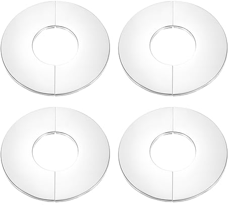 sourcing map Flangia divisa a parete, 2 pezzi in acciaio inox 304 rotonda rosetta piastra per tubo diametro 60 mm