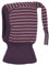 maximo Mini-Schlupfmütze, Zipfel Strick, Ringel, doppelt Made in Germany 49 aubergine/rauchlila