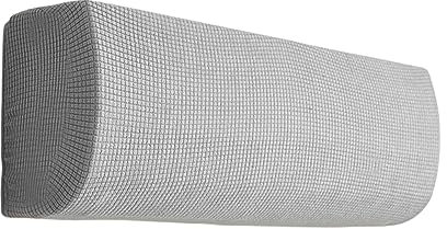 GUYIRT Solid Color Air Conditioner Cover, Air Conditioning Indoor Unit Dust Cover, Wall Mounted Air Conditioning Protector for All Season-light grey