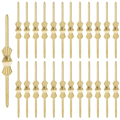 Murtenze Kronleuchter-Verbindungsstücke, Clips, Pins – Kronleuchter-Ersatz für die Befestigung von Kristallteilen (40 mm, Gold)