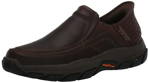 Skechers Chaussures à Enfiler 204810 pour Homme : ResSneaker, Marron foncé, 45 EU