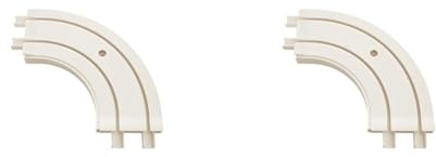 GARDINIA Erkerbogen für Vorhangschienen-Verlängerungen GE2 / 2-läufige Gardinenschiene, 90°-Winkel, 13,5/13,5 cm, Kunststoff, Weiß (Packung mit 2)