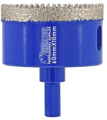 SHDIATOOL Diamond Drill Core Bits, 60mm Triangle Shank Hole Saw for Porcelain, Marble, Granite & Stone
