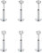 FECTAS 6pcs Threadless Push-In Knorpel Tragus Helix Piercing Schmuck Flat Back Stud Ohrringe Edelstahl 16G 6mm Lip Bars Labret Stud Lip Ear Medusa Piercing 2mm CZ Silber