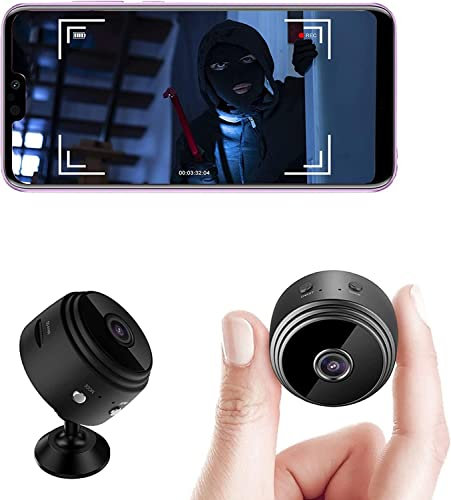 HMROPE Mini Spy Cameras Hidden 1080P HD Wireless Portable Small Video Camera with Night Vision Motion Detection, Home Security Nanny Surveillance Cam Perfect Video Bady Camera for Indoor and Outdoor