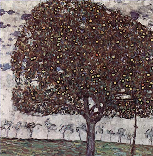 Toperfect Ölgemälde handgefertigt €50-2000 von Lehrern der Kunstakademien Wanddekoration, 39 Klimt-Wandgemälde auf Leinwand, Der Apfelbaum-Symbolismus von Gustav Klimt –1