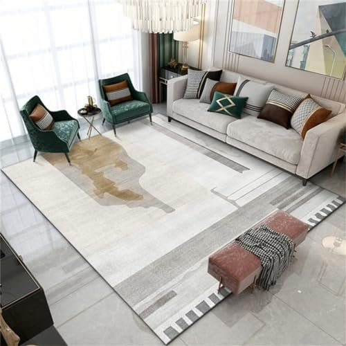 DJHWWD Moderne Freistehende Dekorative Ästhetische Teppiche rutschfeste Teppiche Für Sofas Tische Und Stühle Schöner Wohnen Teppich Teppich Küche Gelb 80X120Cm