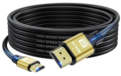 jojobnj Cable HDMI 4K de 7m, cable HDMI 2.0 de alta velocidad 4K a 60Hz 18Gbps, Ultra HD, retorno de audio Ethernet, video 4K, 1080p, 3D, arco, HDR, compatible con Xbox, PS5/PS4, HDTV, laptop, etc.