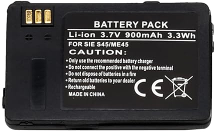 Fayerkar Li-Ion BatterieKompatibel für Handy Smartphone Siemens 3618, 6618, S45, S45i, ME45 Ersatz für V30148-K1310-X185-1 und 900 mAh 3.7 V