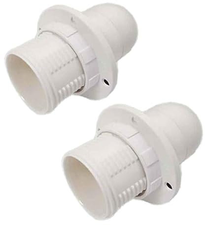 A2ZWORLD 2 pièces porte-lampes, adaptateurs et convertisseur, douille E14 en thermoplastique blanc avec virole