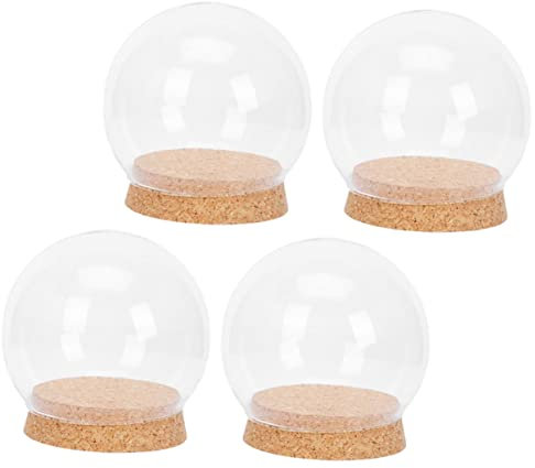 OKUMEYR Glaskuppel Für Pflanzen Blumenschutz Klare Glasabdeckung Mit Konservierten Blumen Deko Tisch