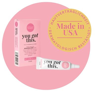 GirlGotLashes You Got This DIY Lash Glue Clear – Sicher & Flexibel – Extra starker Halt für DIY-Wimpernextensions – Latexfrei & Hautfreundlich