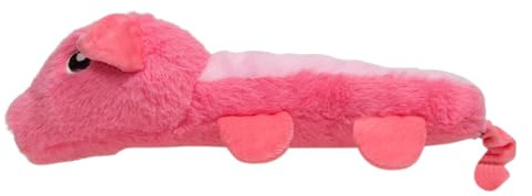 JACK AND VANILLA Interaktives rosa Schweinchen-Hundespielzeug, weich und langlebig, mit integrierter Pfeife, ideal zum Spielen, 32 cm, rosa, für alle Rassen