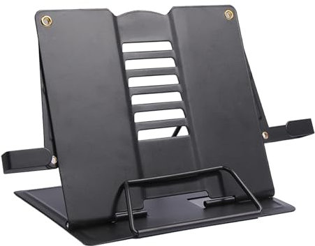 Chingde Support Livre, Porte Livre, Pupitre de Lecture, Support de Livre de Cuisine Plié Réglable pour la Cuisine, Lécole et le Bureau, Repose Lecture pour Enfants, Noir