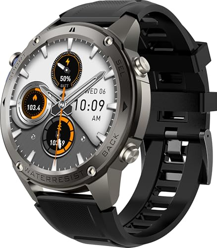 findtime GPS Smart Watch Running Watches, Military Smart Watches with Bluetooth Call Heart Rate Monitor Pedometer Step Counter, Barometer Altitude Compass Smartwatches for Android iOS Phones