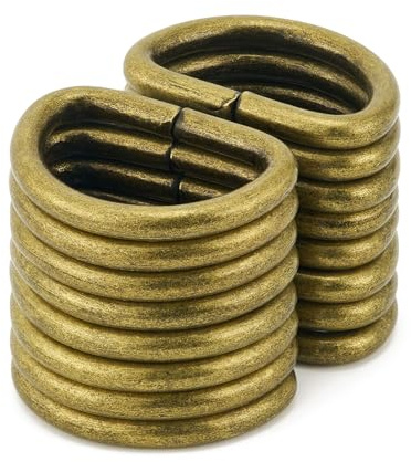 QIUTIMIY 50 Stück D-förmige Metallschnallen für Geldbörsen, Hardware, Nähzubehör, Basteln,Bronze,20mm