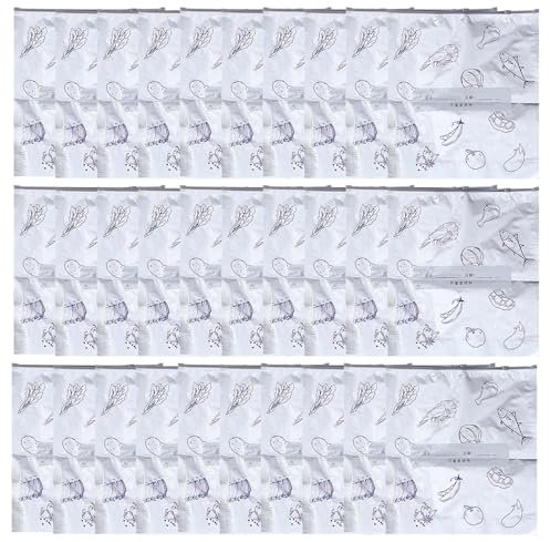 Lot de 30 sacs alimentaires réutilisables, réutilisables, avec fermeture coulissante, pour le déjeuner, avec revêtement en aluminium, pour sandwich, salade de légumes, céréales