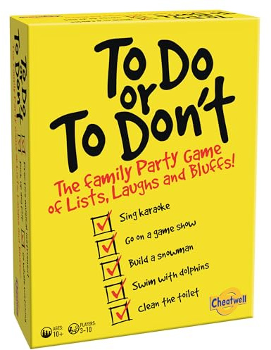 Cheatwell Games To Do Or To Don't, Family Party Game, Bluffing Card Game, Ages 10+