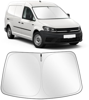 YGYQZ Sonnenschutz Auto Frontscheibe für VW Caddy 2003-2020 Innen UV-Schutz | Caddy MK3/4, Perfekte Passform, 2-lagiger Stoff, Windschutzscheibe Verdunkelung, Schützt Privatsphäre, Faltbare