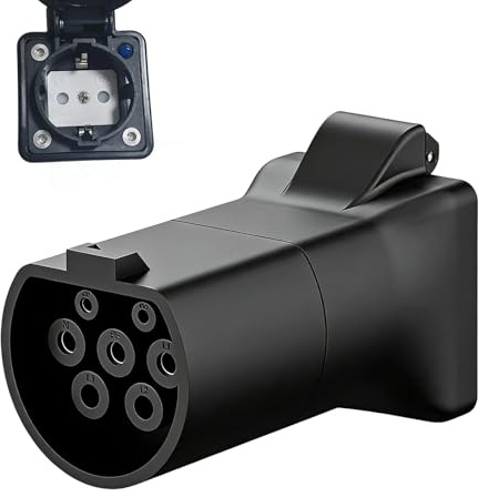 Typ2 auf Schuko Adapter, V2L Adapter für MG4, MG5, MG ZS, MG Marvel R, 3,5KW 16A 220V Vehicle to Load Entladeadapter Nur für Fahrzeuge mit V2L-Funktion (Mit LED-Anzeige)
