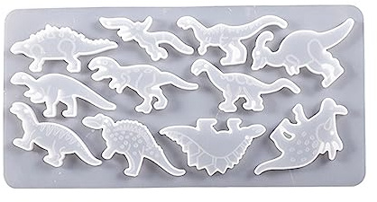 Moule en silicone en forme de dinosaure pour la fabrication de bijoux et de porte-clés en résine époxy super brillante