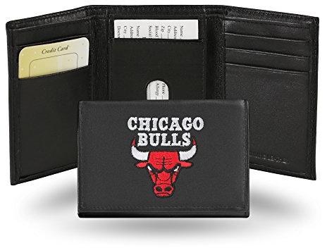 Rico Industries NBA Bestickte Leder Trifold Wallet Chicago Bulls