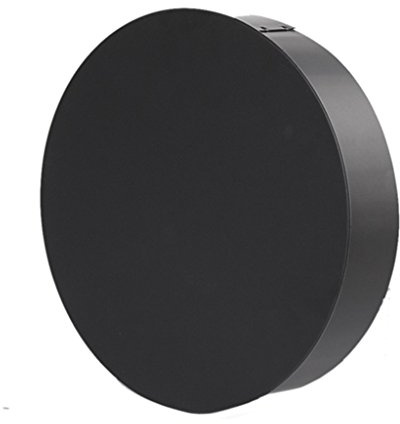 Ø 180mm - Ofenrohr Blindkappe schwarz - 0,6 mm ST-12 Stahlblech - Senotherm-Beschichtung - rußbeständig - frost- und tauwasserbeständig - erfüllt DIN Norm 1856-2