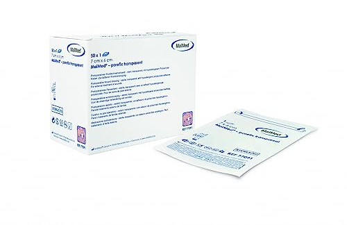 MaiMed porefix Pflaster wasserfest 10 x 9 cm - 25 Stück Wundpflaster steril transparent - wasserdichtes Pflaster nach OP Duschpflaster - selbstklebender Verband
