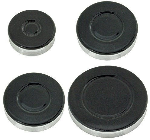 SPARES2GO (Non Universal) Gas Burner Crown and Flame Cap Kit for Bosch, Neff & Siemens Hob Oven Cookers (Small, 2 Medium, Large)