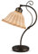 Helios Leuchten 4020713 Tischlampe antik-braun Rattan natur-farbig | Rattanlampe Rattanleuchte Landhausstil | Tischleuchte 1 x E27
