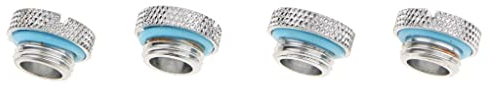 prasku 4 Packung G1 / 4Steckeranschlüsse für Computer Wasserkühlsystem Silber & Blau