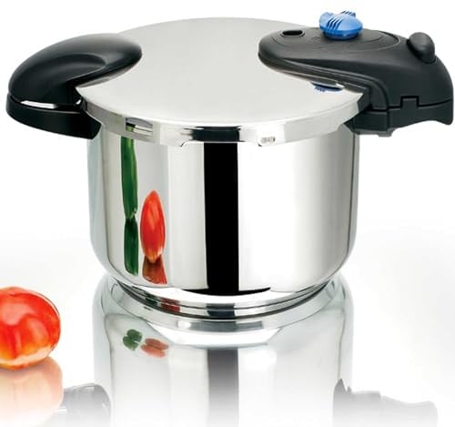 KITCHEN MOVE Autocuiseur à baïonnette Ø22cm 6L ILLICO en acier Inox avec panier cuisson, Silver