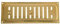 Merriway BH04350 9 x 3 inch Adjustable Sliding Hit and Miss Air Grille (Overall Vent Size: 240 x 90mm), Polished Solid Brass, 240 x 90 mm