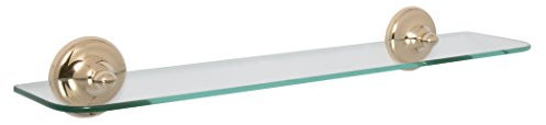Croydex Flexi-Fix Grosvenor Antique Gold Easy to Fit Shelf , QM701403,12.5 x 59 x 8 cm
